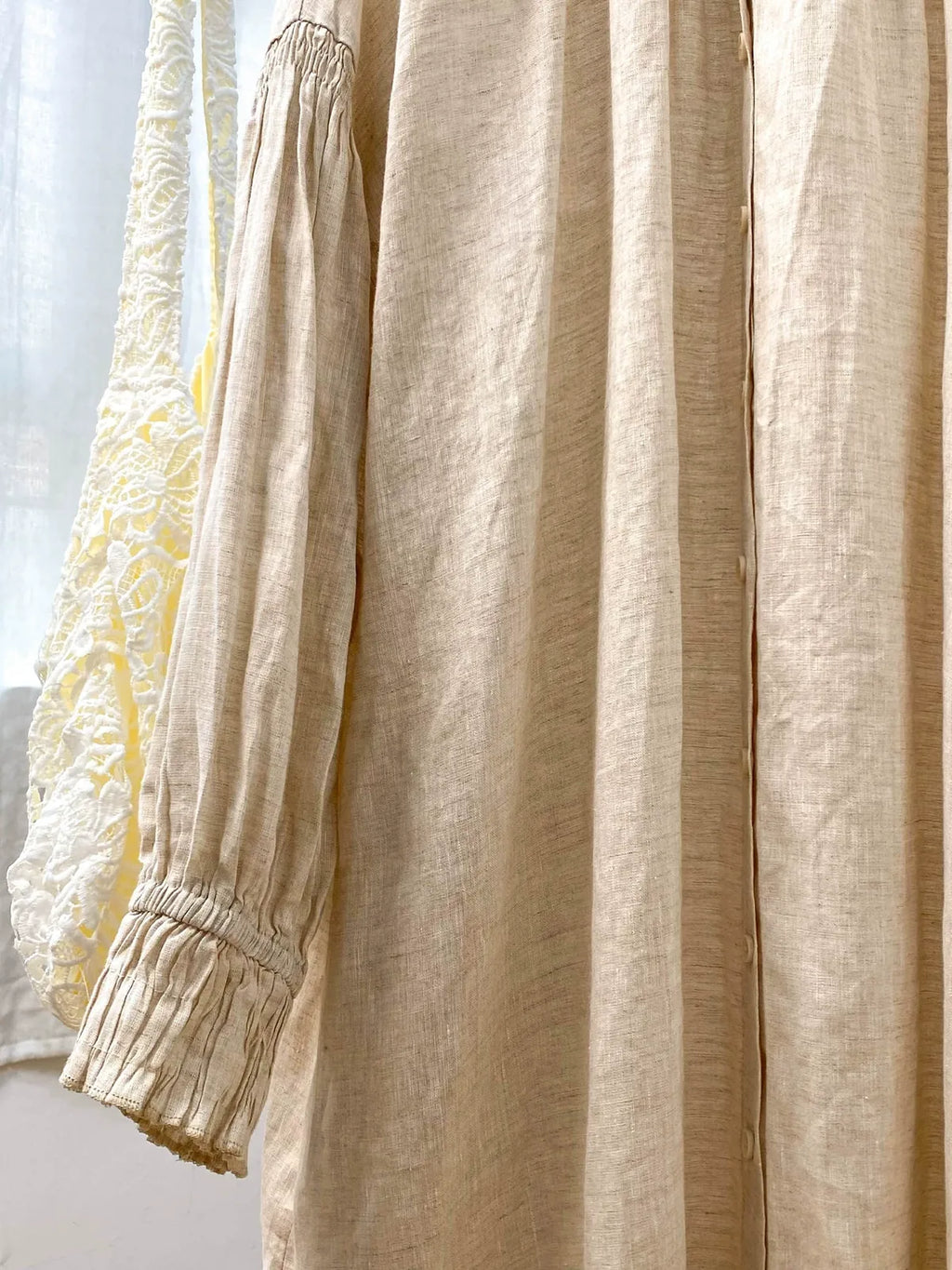 Textured Button-Front Shirt Collar Maxi Dress