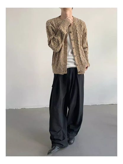 Trendiger Colorblock-Cardigan mit Zopfmuster