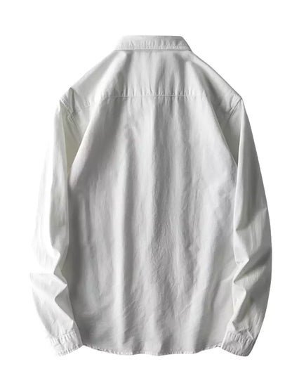 Trendiges Herrenhemd mit Farbblockdesign und Aufnähern