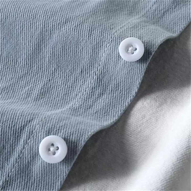 Camisa de bloques de color de moda para hombre con parches