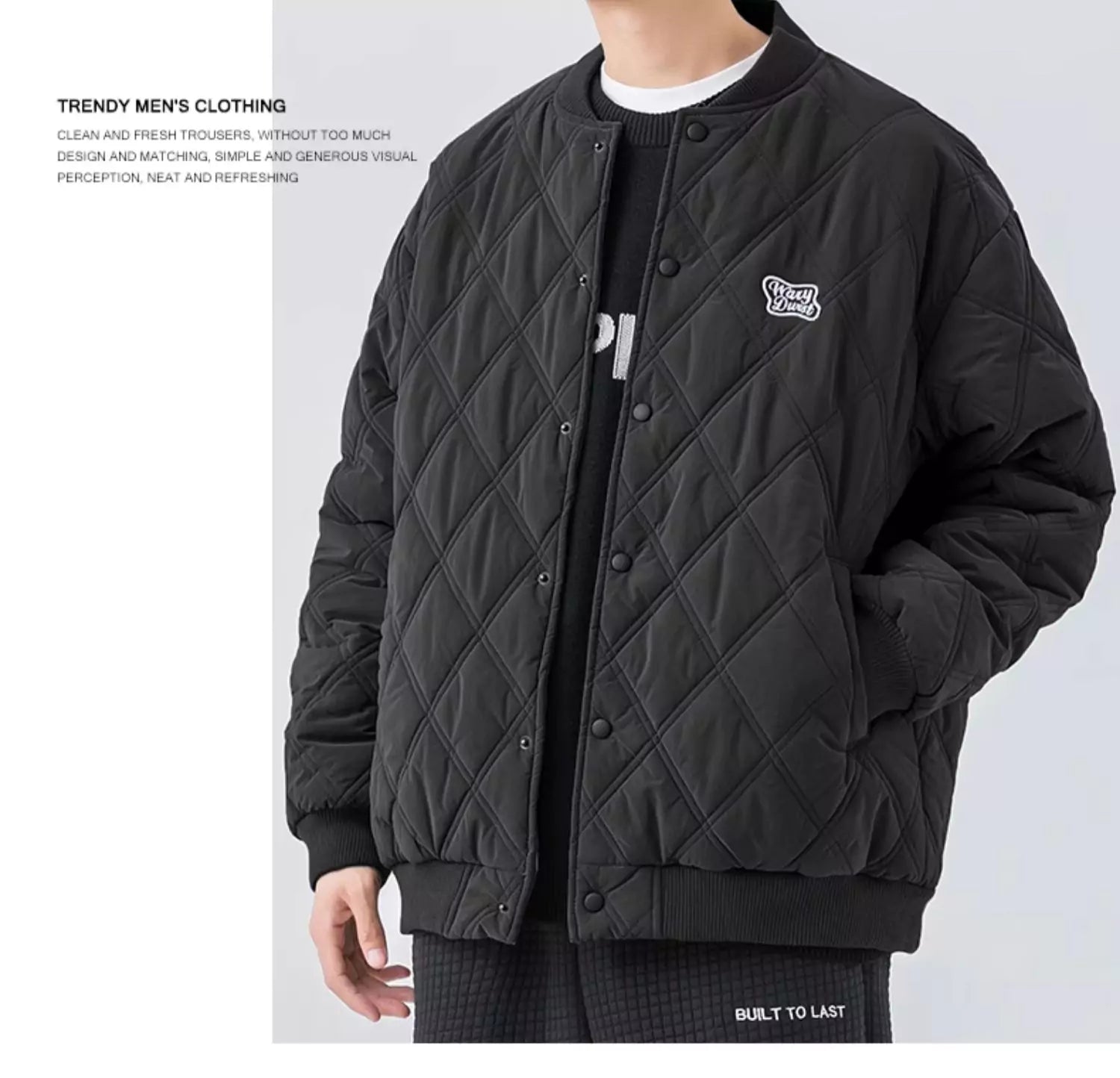 Chaqueta moderna y versátil con acolchado de rombos