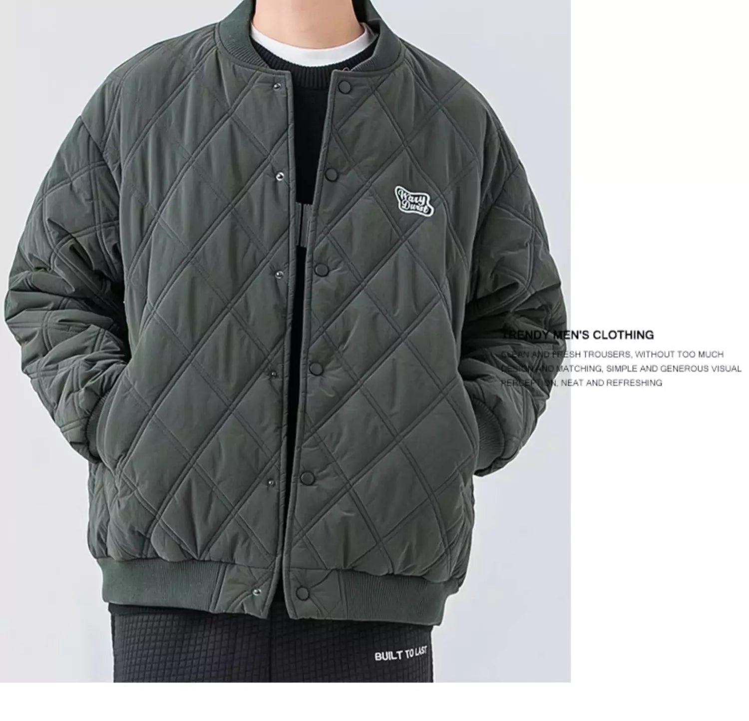 Chaqueta moderna y versátil con acolchado de rombos