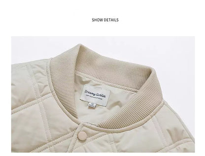 Chaqueta moderna y versátil con acolchado de rombos