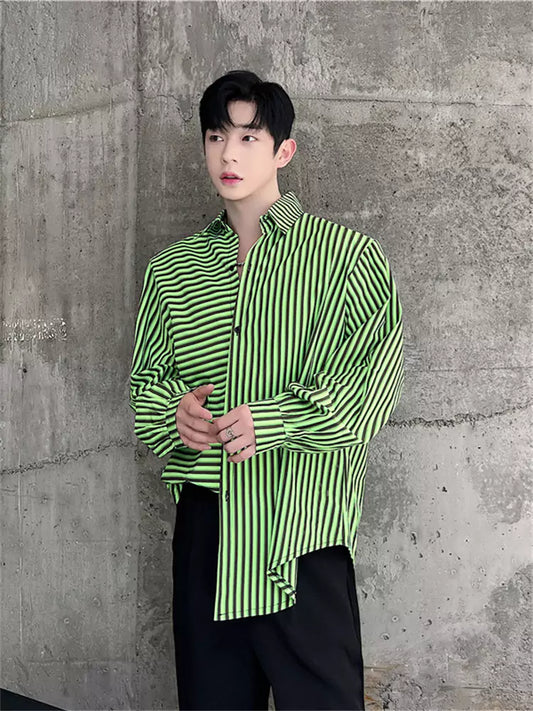 Unique Striped Long Sleeve Shirt