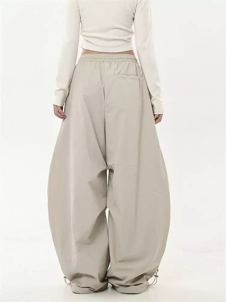 Unisex High Street Fleece Wide Leg Parachute Pants