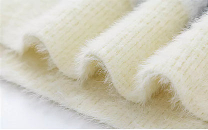 Suéter de punto dálmata estilo universitario vintage