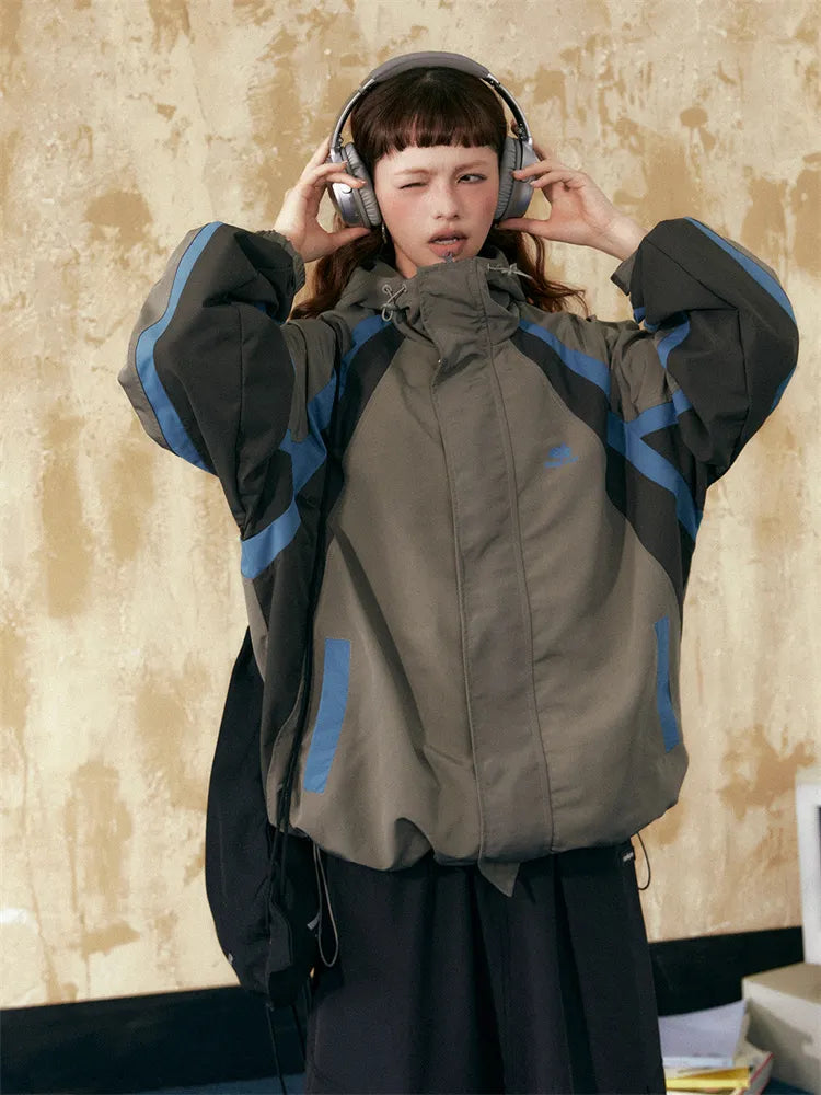 Vintage Colorblock Zip Up Jacket EZEK