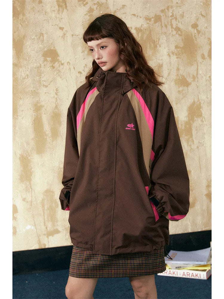 Vintage Colorblock Zip Up Jacket EZEK