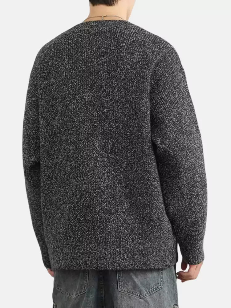 Vintage Cozy V-neck Sweater for Men