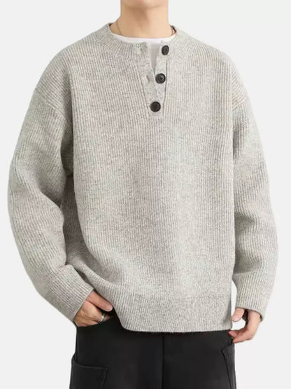 Gemütlicher Vintage-Pullover mit V-Ausschnitt für Herren