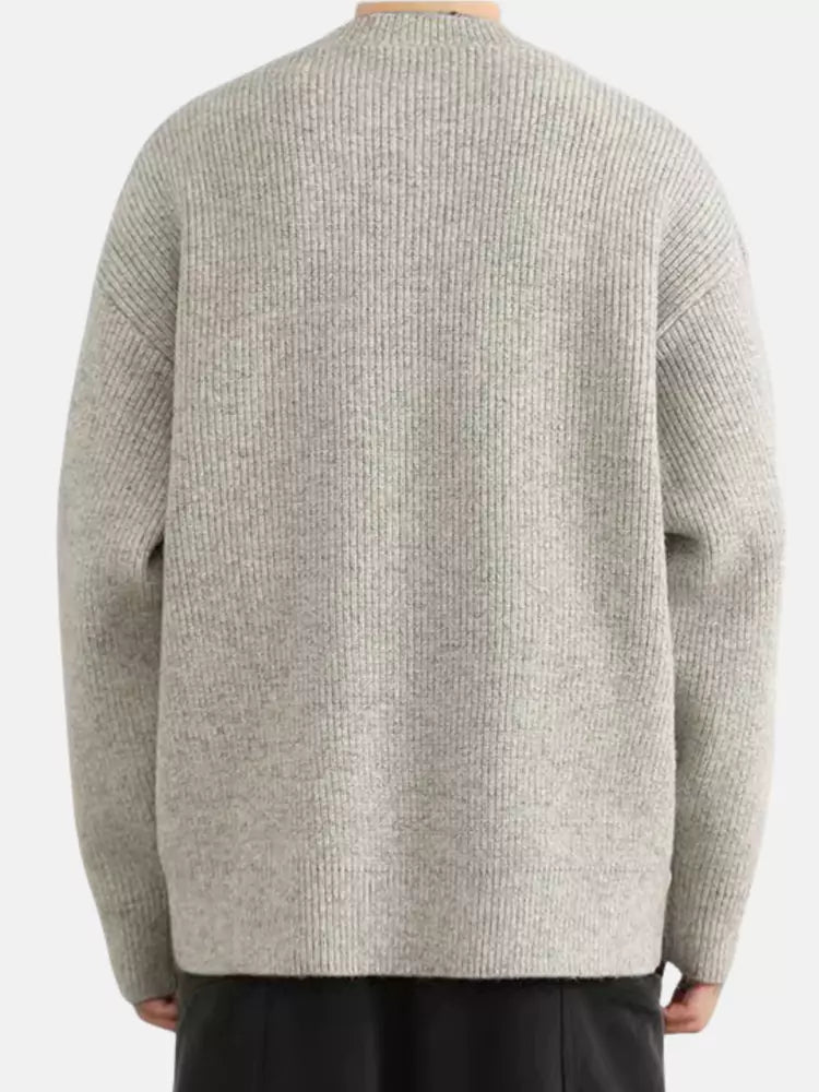 Vintage Cozy V-neck Sweater for Men