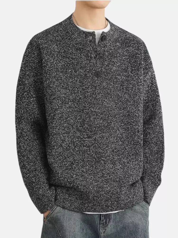 Vintage Cozy V-neck Sweater for Men