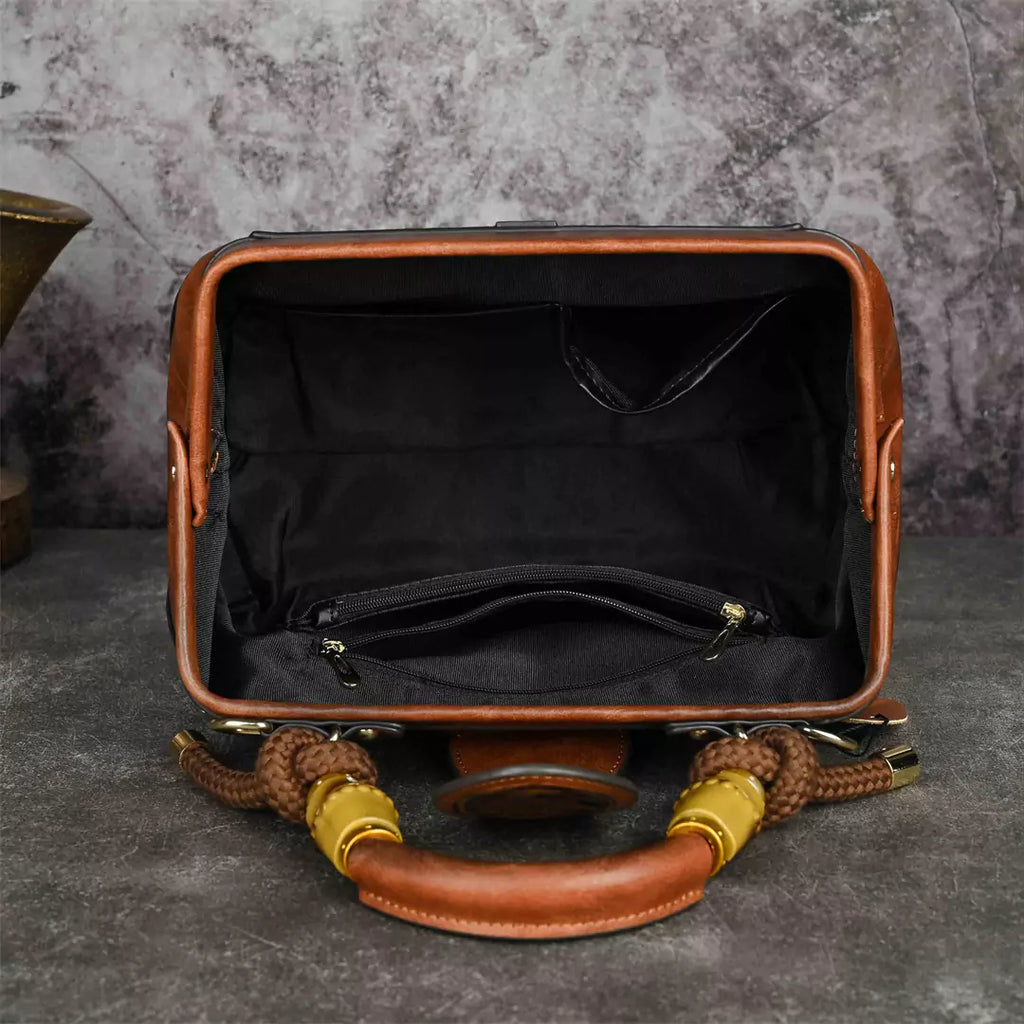 Vintage Damenhandtasche mit floralem Prägemuster, großes Fassungsvermögen, Umhängetasche &amp; Schultertasche 