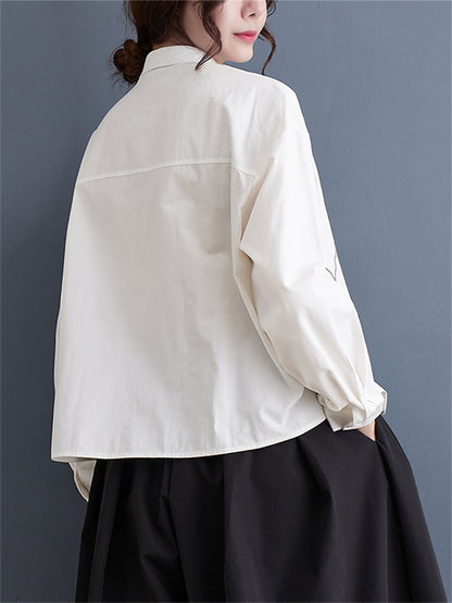 Damen-Langarmshirt mit Vintage-Blumenstickerei