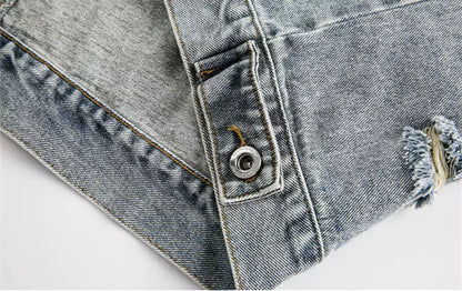 Vintage-Jeansjacke mit Graffiti-Print