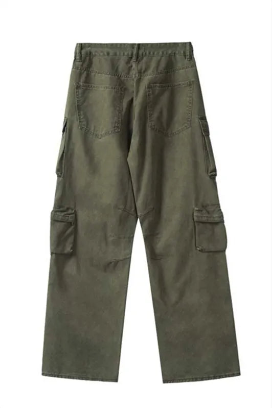 Vintage Multi Pocket High Waist Cargo Pants