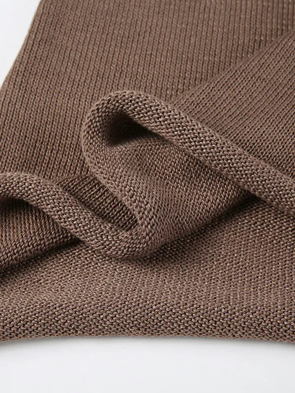 Vintage Open Back Bell Sleeve Loose Sweater