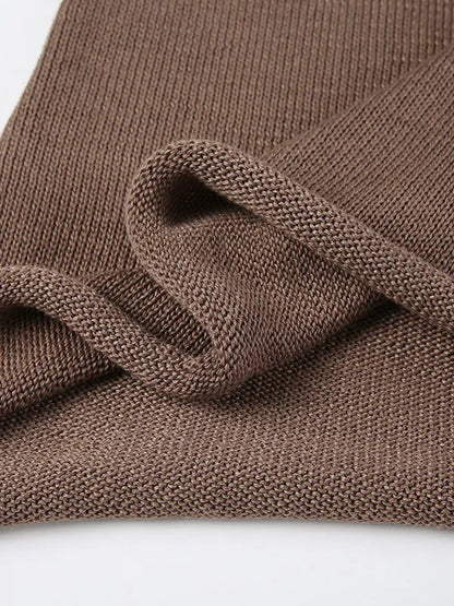 Vintage Open Back Bell Sleeve Loose Sweater