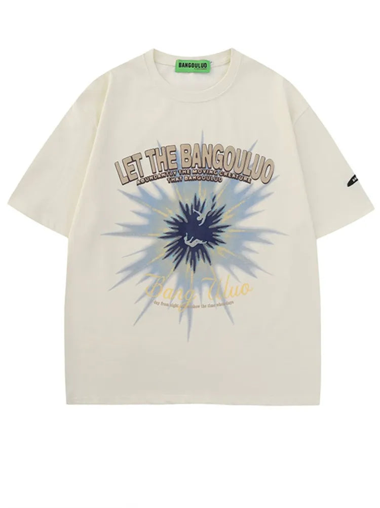 Vintage bedrucktes Kurzarm-Oversize-T-Shirt
