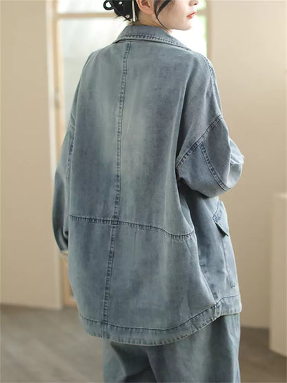 Vintage Jeansjacke im lässigen Schnitt für Damen