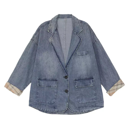 Vintage Jeansjacke im lässigen Schnitt für Damen