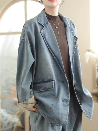 Vintage Jeansjacke im lässigen Schnitt für Damen