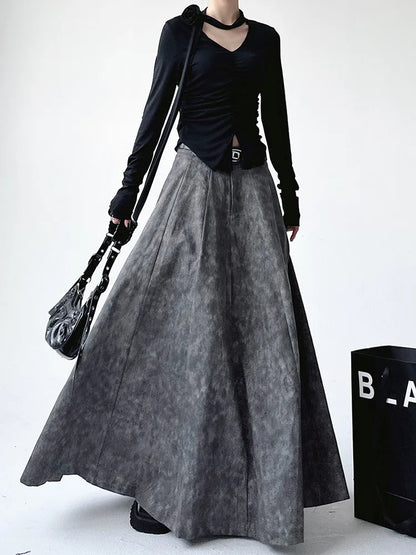 Vintage Tiedye A-line Maxi Skirt