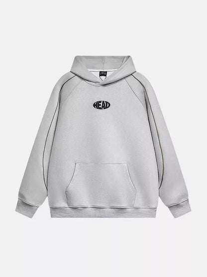 Sudadera vintage versátil de ante bordado