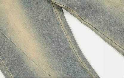 Vintage Washed Straight Leg Jeans