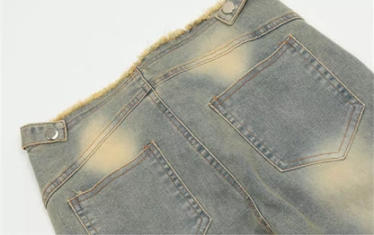 Vintage Washed Straight Leg Jeans