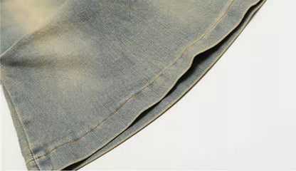 Vintage Washed Straight Leg Jeans