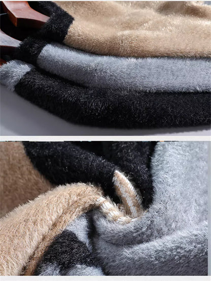 Wal-Anime-Pullover aus Kunstnerz-Jacquard