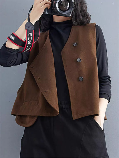 Literarische Retro-Anzugweste für Damen, Frühling/Herbst