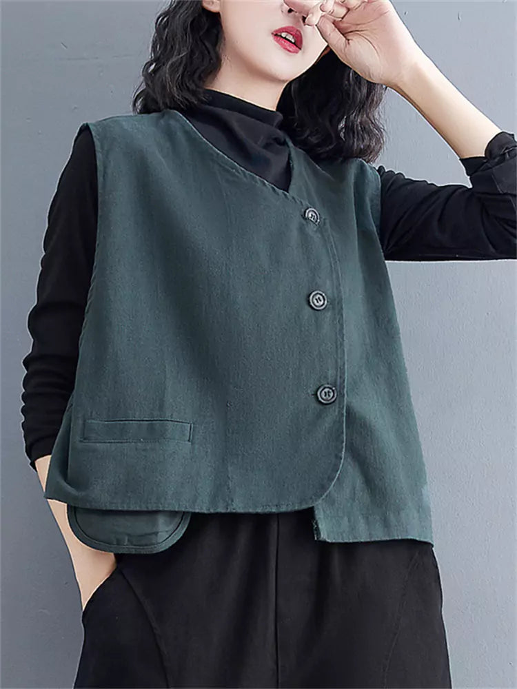 Women's Literary Retro Suit Vest Spring/Fall