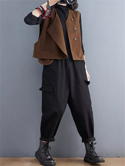 Literarische Retro-Anzugweste für Damen, Frühling/Herbst