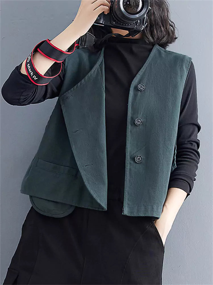 Women's Literary Retro Suit Vest Spring/Fall