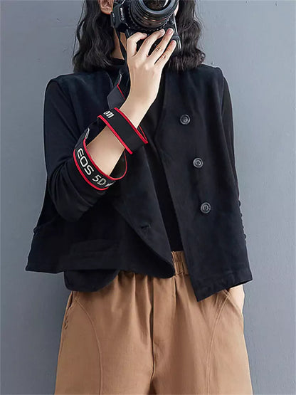 Literarische Retro-Anzugweste für Damen, Frühling/Herbst