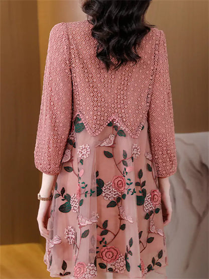 Women's Must-Have Trendy Floral Pink Flowy Mini Dress