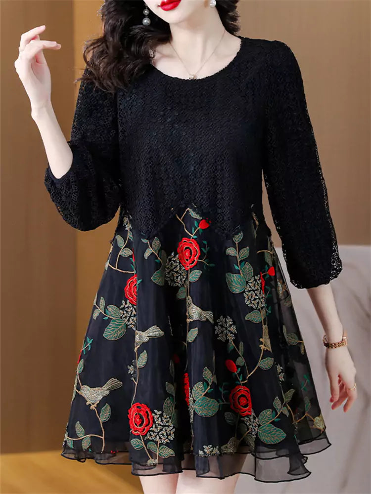 Women's Must-Have Trendy Floral Pink Flowy Mini Dress