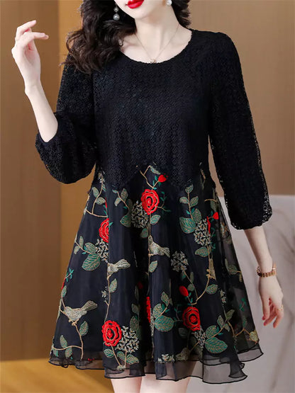 Women's Must-Have Trendy Floral Pink Flowy Mini Dress